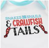 Little Hometown Baby Gown (0-3 Months): Snakes and Snails and Crawfish Tails